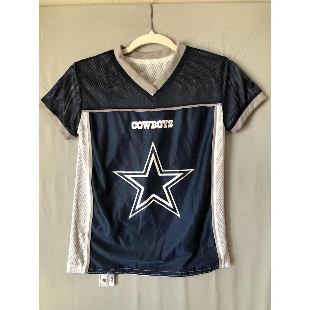 Youth NFL Dallas Cowboys  Reversible Flag Jersey BD Navy, White,Gray Youth Small
